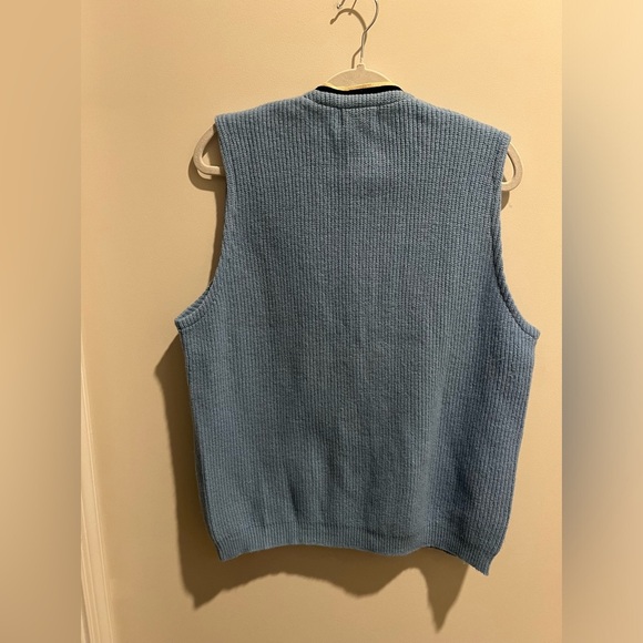 VINTAGE 1960’s Glen Isle Sportswear Blue Knit Vest - Picture 2 of 7